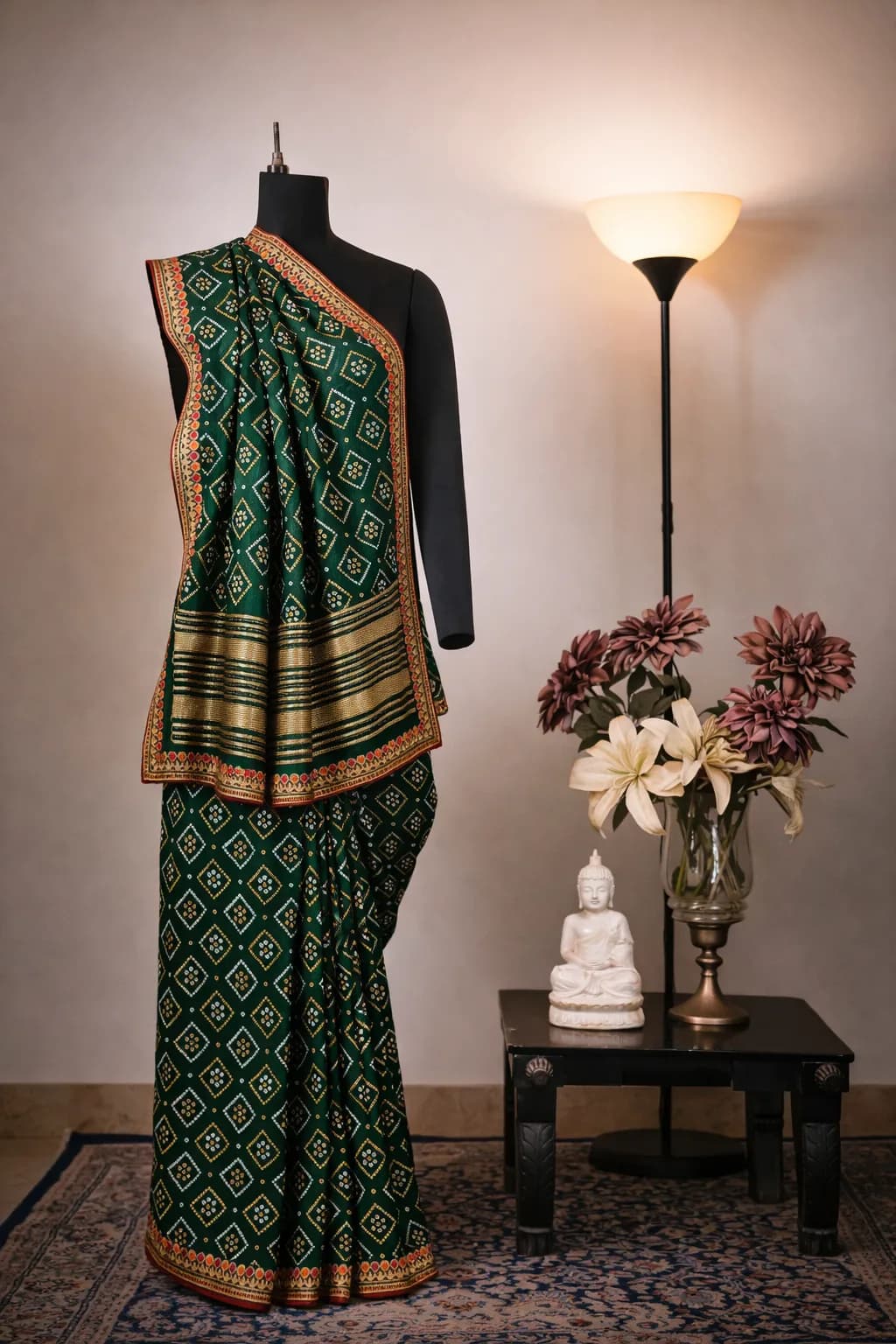 Yellow Banarasi Viscose Swarovski Saree